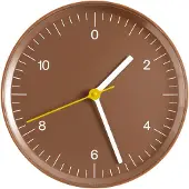 HAY Wall Clock Uhr braun Kunststoff Ø 26 cm - , Wall Clock, Braun / Rost, für Wohnzimmer, Kunststoff, Modern
