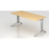Hjh OFFICE PRO FARO 19 S - 180 x 80 Ahorn/Silber höhenverstellbar