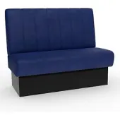 BIG Möbel Bistro Sitzbank Classic | 160 cm | Samtstoff in Blau | Vertikal | Dinerbank