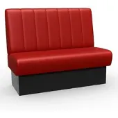 BIG Möbel Bistro Sitzbank Classic | 200 cm | Kunstleder in Rot | Vertikal | Dinerbank