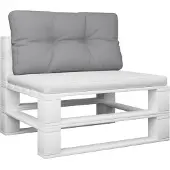 vidaXL Palettenkissen Palettenpolster Palettensofa Rückenkissen Grau Stoff