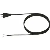 Bachmann Zuleitung 2x0,75 2m schwarz, H03VVH2-F Eurostecker einzelnverpackt