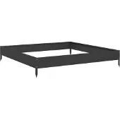 vidaXL Hochbeet Schwarz 100x100x18,5 cm Stahl