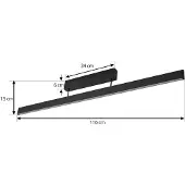LUCANDE Smart Home Deckenlampe Mylosh , dimmbar, schwarz, für Wohn- / Esszimmer, Aluminium, Modern, Smart Home Deckenlampe