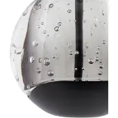 LUCANDE LED-Pendellampe Hayley, schwarz, 1-flg., Glas