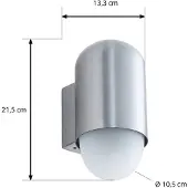 LINDBY Pilva Außenwandleuchte, IP44, E27, Metall, aluminium - , Pilva, dimmbar, Metallisch, für Balkon, Aluminium, Modern