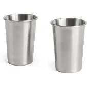HAY – Outdoor Market Edelstahlbecher Mittel – 2er-Set – H11 cm