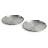HAY – Outdoor Market Edelstahlteller Groß – 2er-Set – Ø26 cm