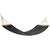 HAY - Outdoor Market Hängematte - Schwarz mit Beiger Streife