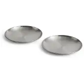 HAY – Outdoor Market Edelstahlteller Mittel – 2er-Set – Ø20 cm