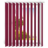 Time4blinds , Lamellenvorhang, Vertikaljalousie, Vorhang, Burgunderrot, 190x120cm