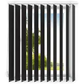 Time4blinds , Lamellenvorhang, Vertikaljalousie, Vorhang, Klassisch schwarz, 200x220cm