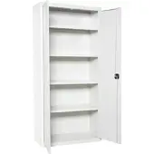 Simon Rack Aktenschrank, Mehrzweckschrank, Stahl-Aufbewahrungsschrank, 4 Ebenen, Doppeltüren, Schloss - Simonlocker