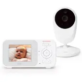 Elec Alecto Baby EVM24 Video-Babyphone mit Kamera 2,4 Zoll Display Gegensprechen Weiß