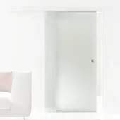 Levidor Glasschiebetür 77,5 x 205 cm Satiniert Griffmuschel