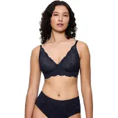Triumph Amourette Charm T, Grau, Wirefree, Muster, Ink Gray, Weiblich, Blumenmuster