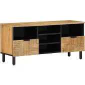 vidaXL TV-Schrank Braun 100x33x46 cm Massivholz Mango