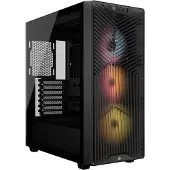Corsair 3200D RS ARGB Mid-Tower PC Case - Smoke, Midi Tower, PC, Schwarz, Mini-ITX, micro ATX, ATX, Stahl, Gehärtetes Glas, Kunststoff, Multi