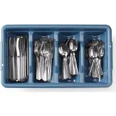 Hendi Besteck-Set mit Tablett,Blau,525x300x(H)95mm,Rechteckig