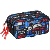 Safta Hot Wheels Big Triple Chall Mäppchen Schwarz Mann Schwarz One Size