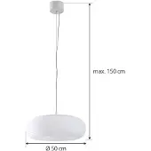 LUCANDE Smart LED-Hängeleuchte Bolti, weiß, RGBW, CCT, Tuya
