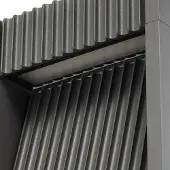 LUCANDE Tavion LED-Außenwandleuchte, anthrazit, IP65, 16 cm - , Tavion, Schwarz, für Terrasse, Aluminium, Modern