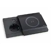 Schulte elektrotechnik EVOLine Circle80 mit Schiebedeckel DisQ, schwarz matt, eckig