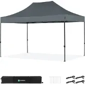 Vonroc Partyzelt – 3 × 4,5 m – Premium Easy-Up Partyzelt | Grau