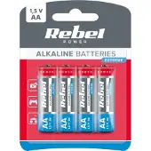 Rebel Extreme Alkaline-Batterien AA 4er-Pack 1,5V