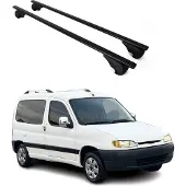 Omtec Dachträger Gepäckträger für Peugeot Partner 1997-2003 Metall Schwarz 2x