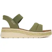 SKECHERS für Damen. 114413 Slip-ins Bobs Sun Ray Sandalen olivgrün (40), Wohnung, 3 bis 5 cm, Keine, Lässig