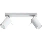 Licht-Erlebnisse Spot Lampe Metall verstellbar Weiß GU10 2-flammig länglich Modern Strahler