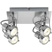 Paulmann Deckenleuchte Spotlight Rondell Techno II 4x40W GU10 Eisen gebürstet 230V Metall