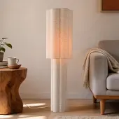 LumenXL Japandi Stehleuchte Hika Leinen