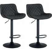 CLP 2er Set Barhocker Minosa Kunstleder schwarz