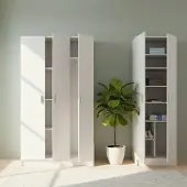 Dmora Tergu - Großer Mehrzweckschrank, 168x180h cm Weiß, Modulierbar