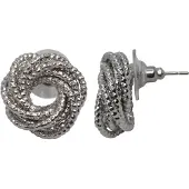 Steuer Paar Ohrstecker "Metall glanz Ringe"