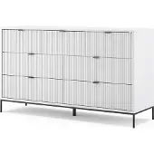 Vicco Sideboard Eliza Weiß 42 x 81 cm mit 7 Schubladen, Model 49502