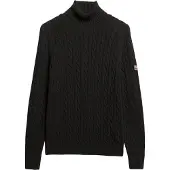 Superdry für Damen. W6110614A Kabel Rollbrücke grau (S), Schwarz, Lässig, Baumwolle