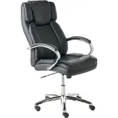 Beliani Chefsessel Schwarz Kunstleder Gepolstert Höhenverstellung Drehbar Neigungsfunktion Ergonomische Form Bürostuhl Bürosessel
