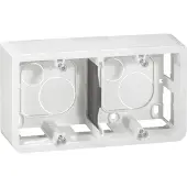 Legrand 080285 Mosaic Aufputz-Gehäuse 2X2-modulig horizontal Farbe: Ultraweiß
