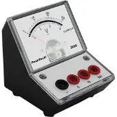 Peaktech P 205-07 Analog-Voltmeter – 0–3 V / 15 V / 300 V DC, Tischgerät mit Spiegelskala, präzise Spannungsmessung für Labor, Werkstatt & Ausbildung