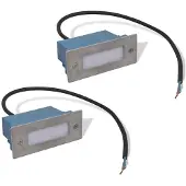 vidaXL LED-Wandeinbauleuchten für Treppen 2 Stk. 44x111x56 mm