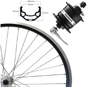 Roland Vorderrad 28, schwarz, SE, ZAC 19, Aluminium, Nabendynamo DH-3N31-QR, schwarz