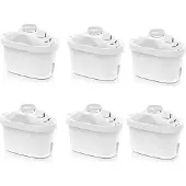 INF 6er Set Wasserfilter kompatibel mit Brita PP Baumwolle Aktivkohle Weiß