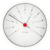 Arne Jacobsen - Bankers Barometer - Weiss/Schwarz/Rot - Ø12 cm
