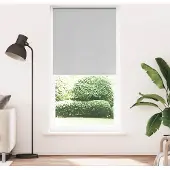 vidaXL Verdunkelungsrollo Hellgrau 90x230 cm Stoffbreite 85,7 cm