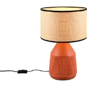 TRIO Leuchten Tischlampe Formentera, braun / rost, für Wohn- / Esszimmer, Keramik, Tischlampe