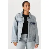 WITHBLACK Damen Jacken Wblmartha Denim Jacket - Lichtblauw - Größe S