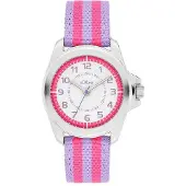 s.Oliver Kinderuhr mit gestreiftem Canvasband SO-4512-LQ